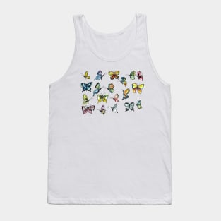 Butterflies Watercolor Set Tank Top